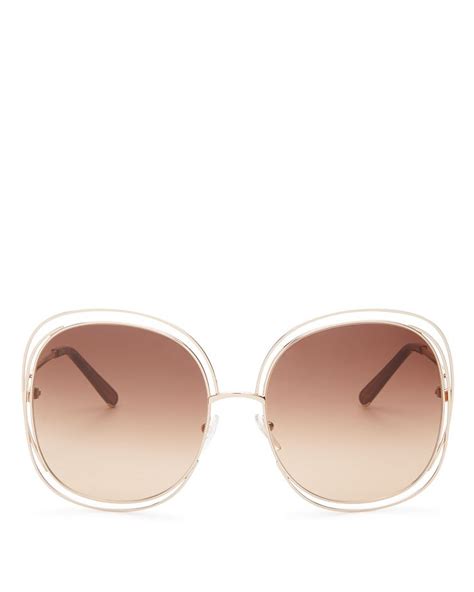 Chloé Carlina Oversized Square Sunglasses .